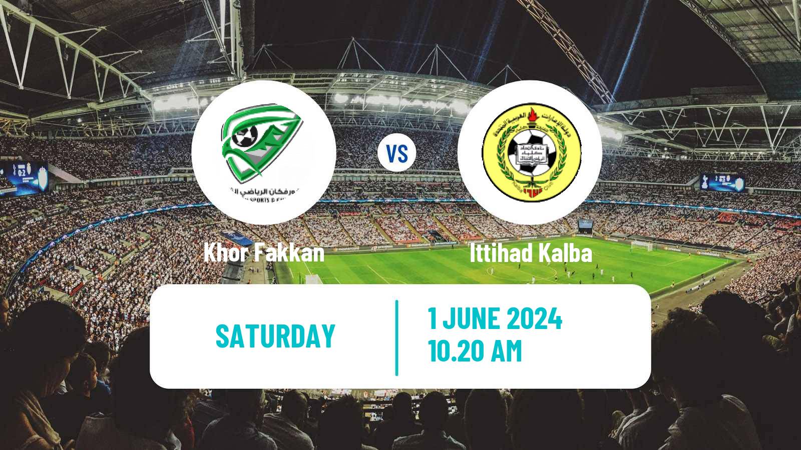 Soccer UAE Football League Khor Fakkan - Ittihad Kalba
