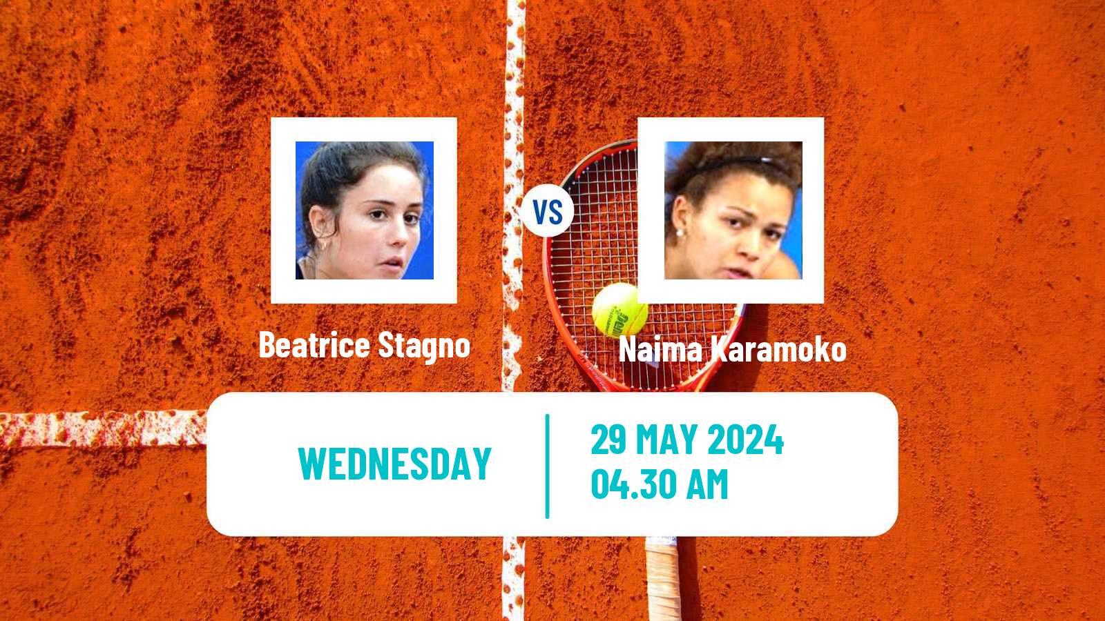 Tennis ITF W15 Monastir 20 Women Beatrice Stagno - Naima Karamoko