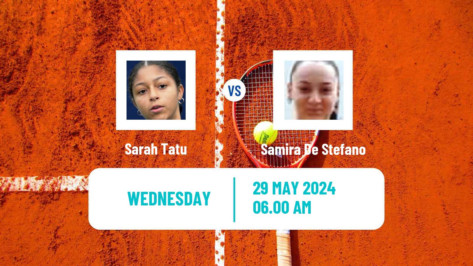 Tennis ITF W15 Monastir 20 Women Sarah Tatu - Samira De Stefano