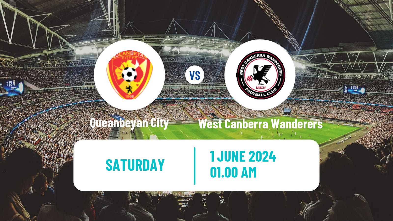Soccer Australian Capital Premier League Queanbeyan City - West Canberra Wanderers