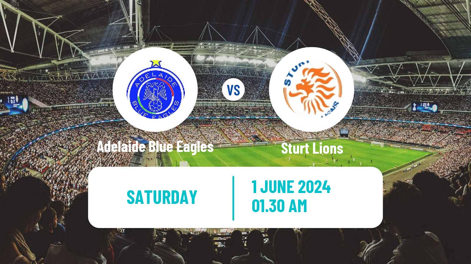 Soccer Australian SA State League Adelaide Blue Eagles - Sturt Lions