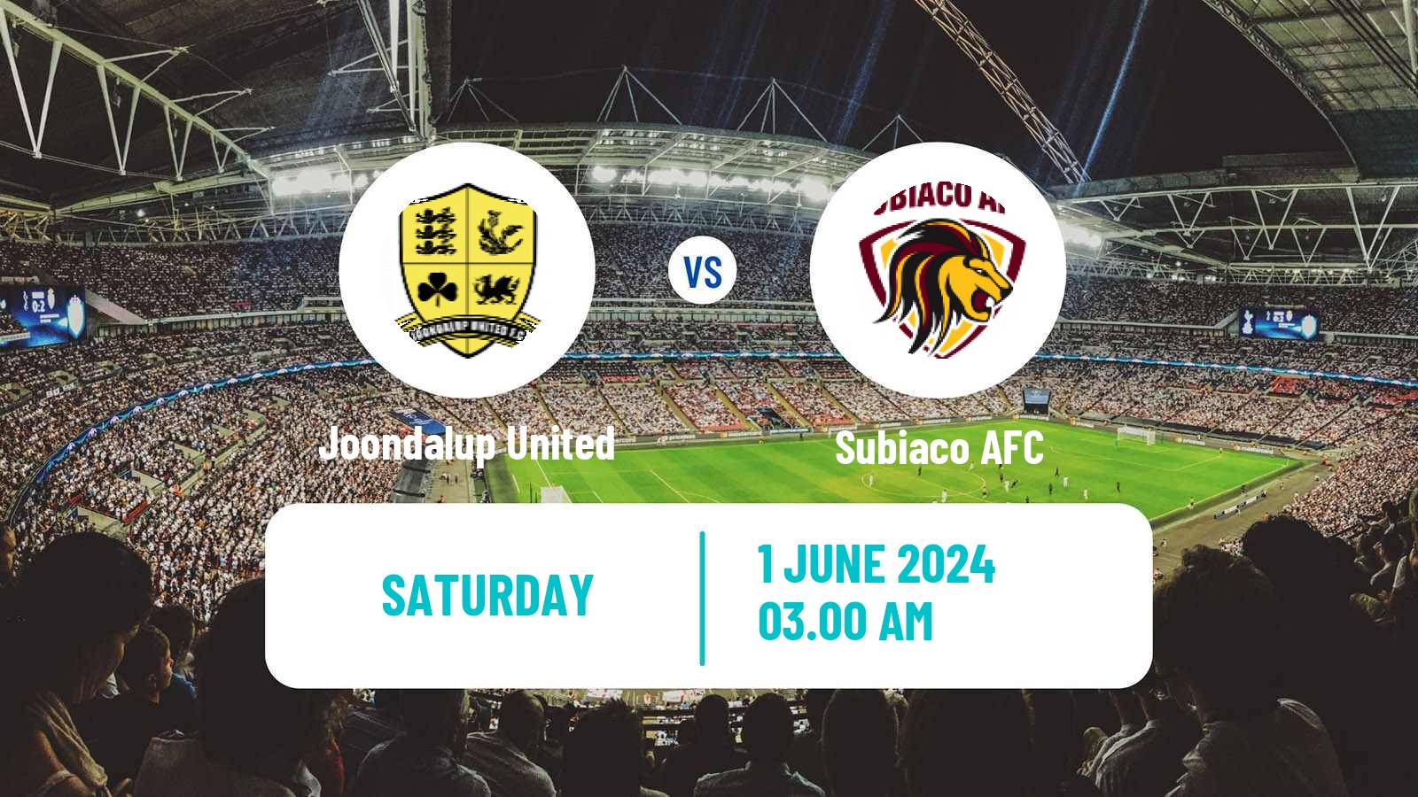 Soccer Australian WA State League Joondalup United - Subiaco