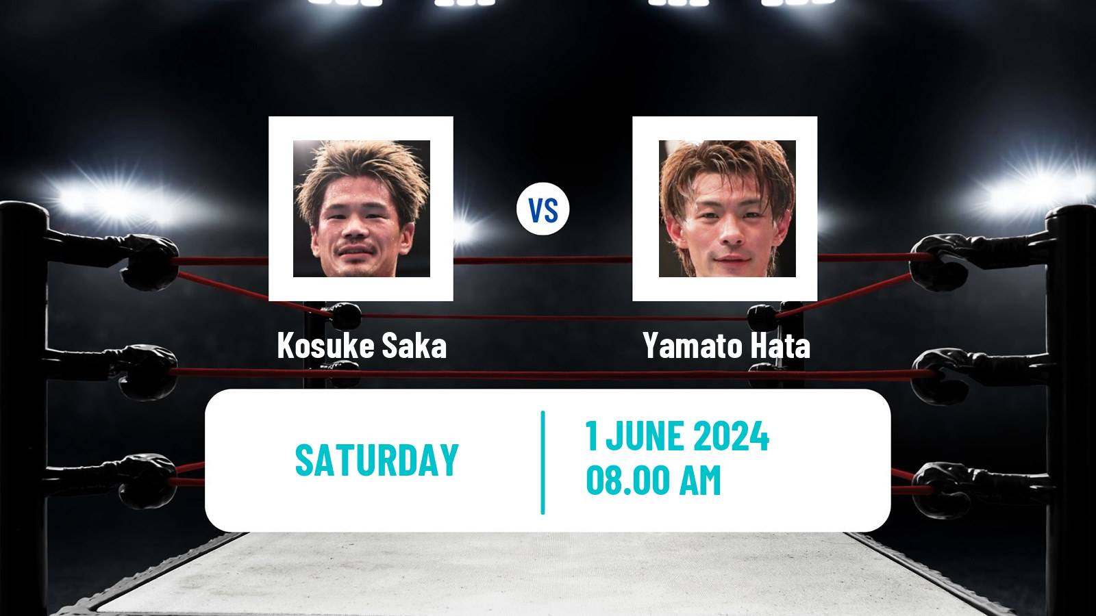 Boxing Super Featherweight Opbf Title Men Kosuke Saka - Yamato Hata
