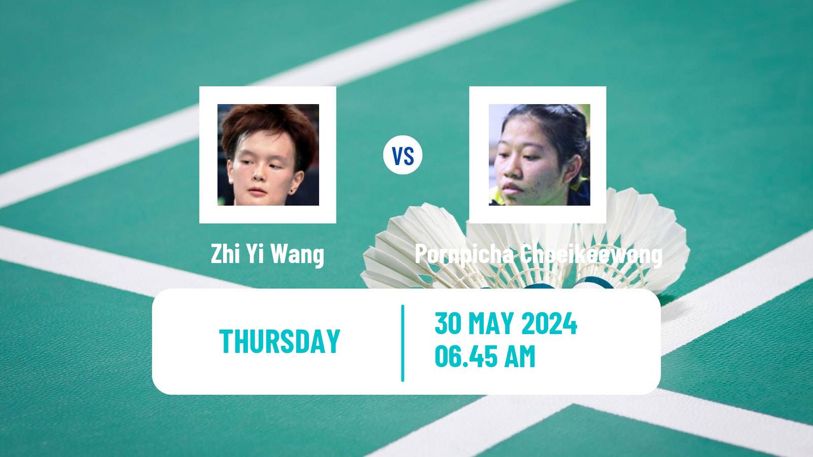 Badminton BWF World Tour Singapore Open Women Zhi Yi Wang - Pornpicha Choeikeewong