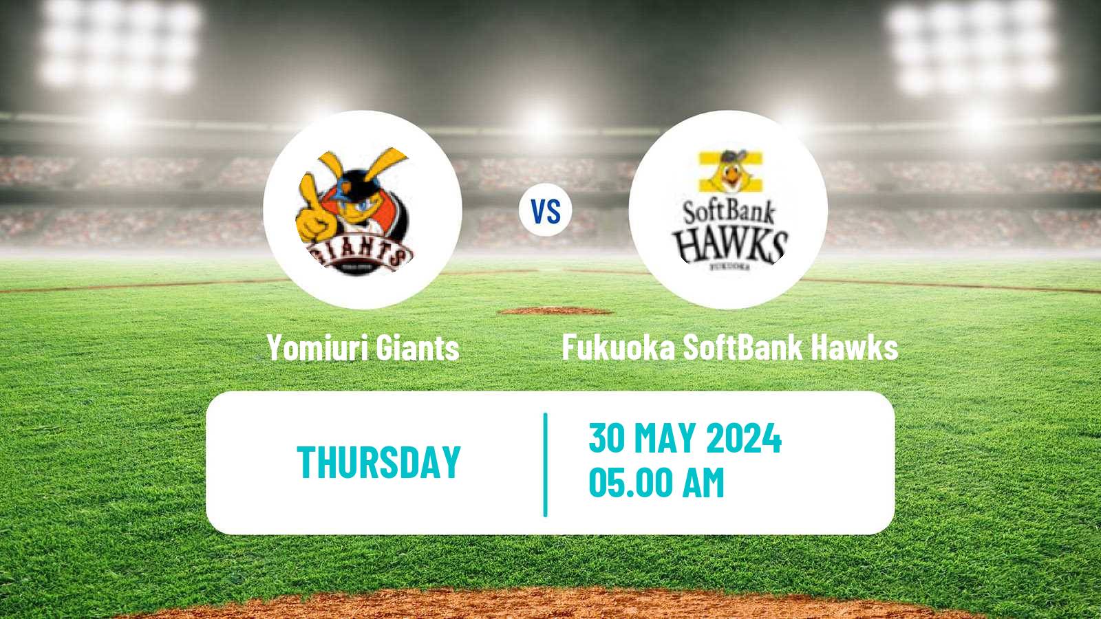 Baseball NPB Yomiuri Giants - Fukuoka SoftBank Hawks