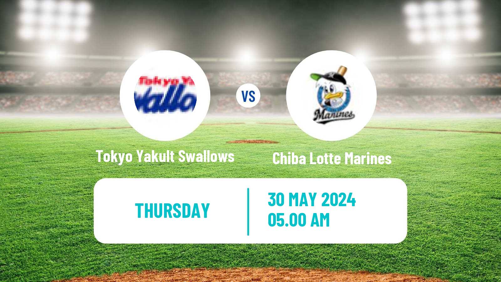 Baseball NPB Tokyo Yakult Swallows - Chiba Lotte Marines