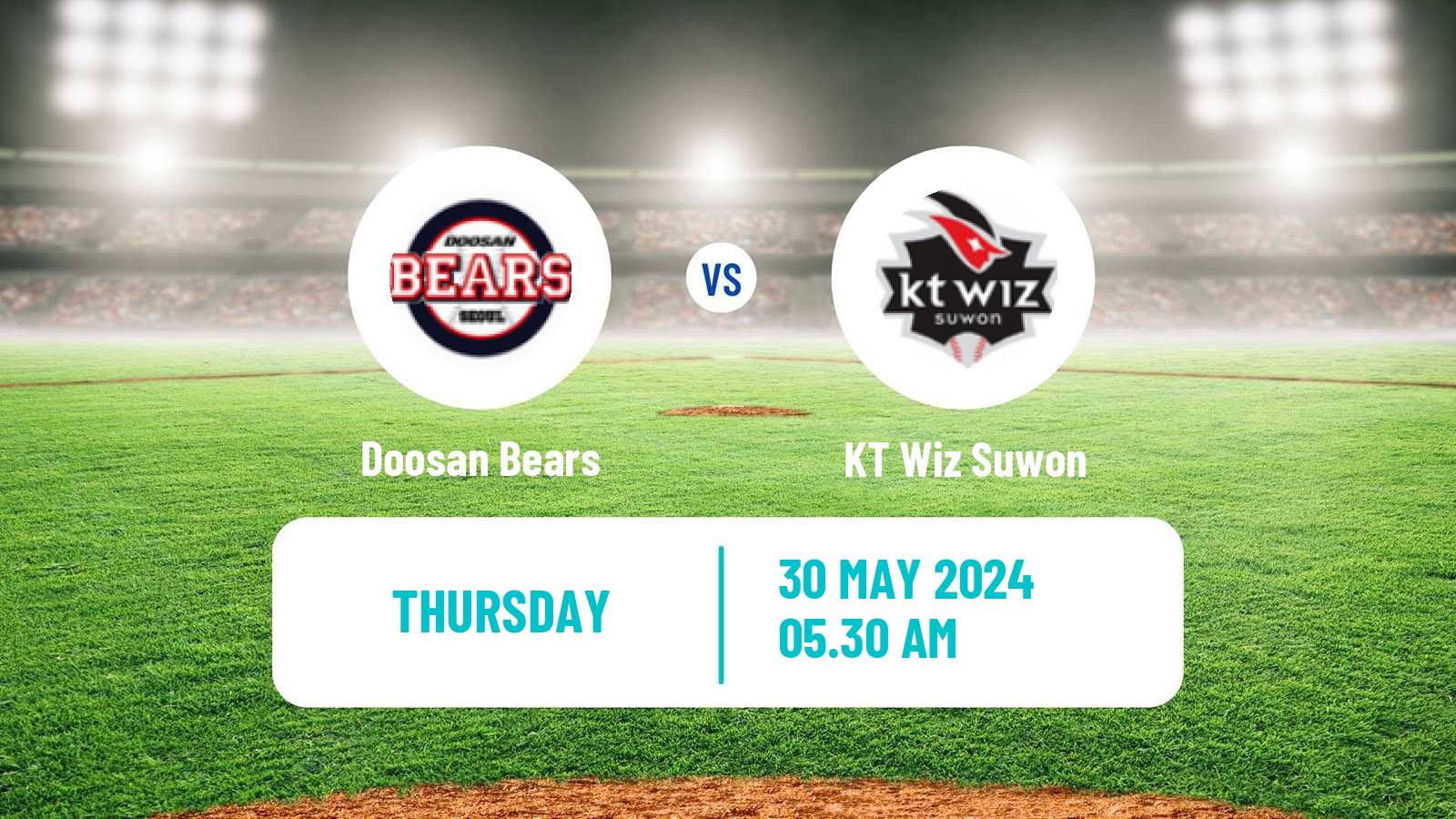 Baseball KBO Doosan Bears - KT Wiz Suwon