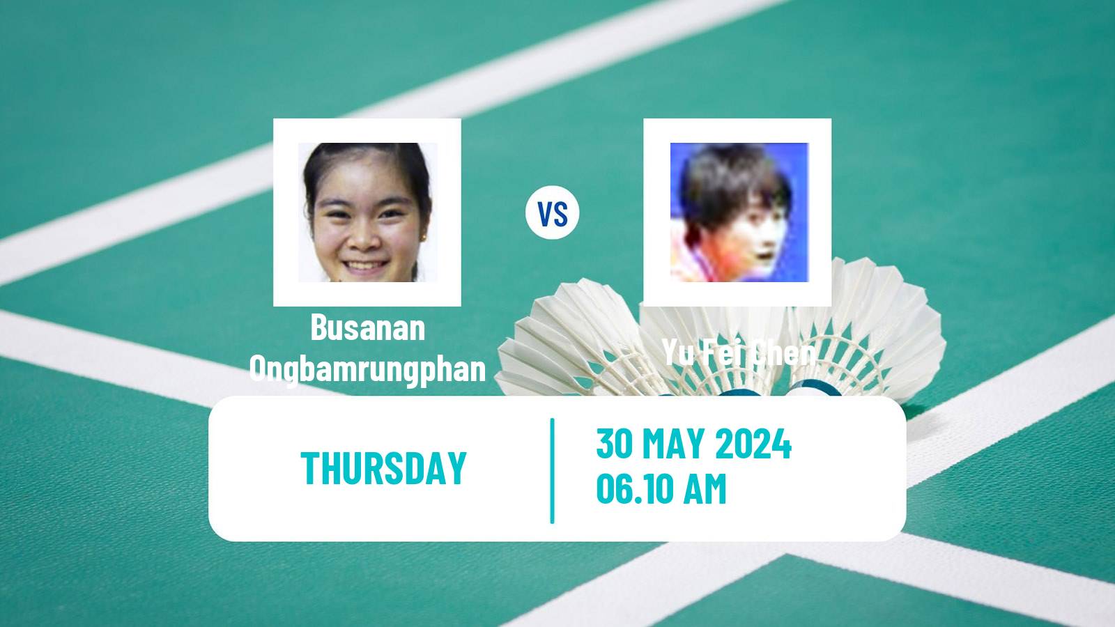 Badminton BWF World Tour Singapore Open Women Busanan Ongbamrungphan - Yu Fei Chen