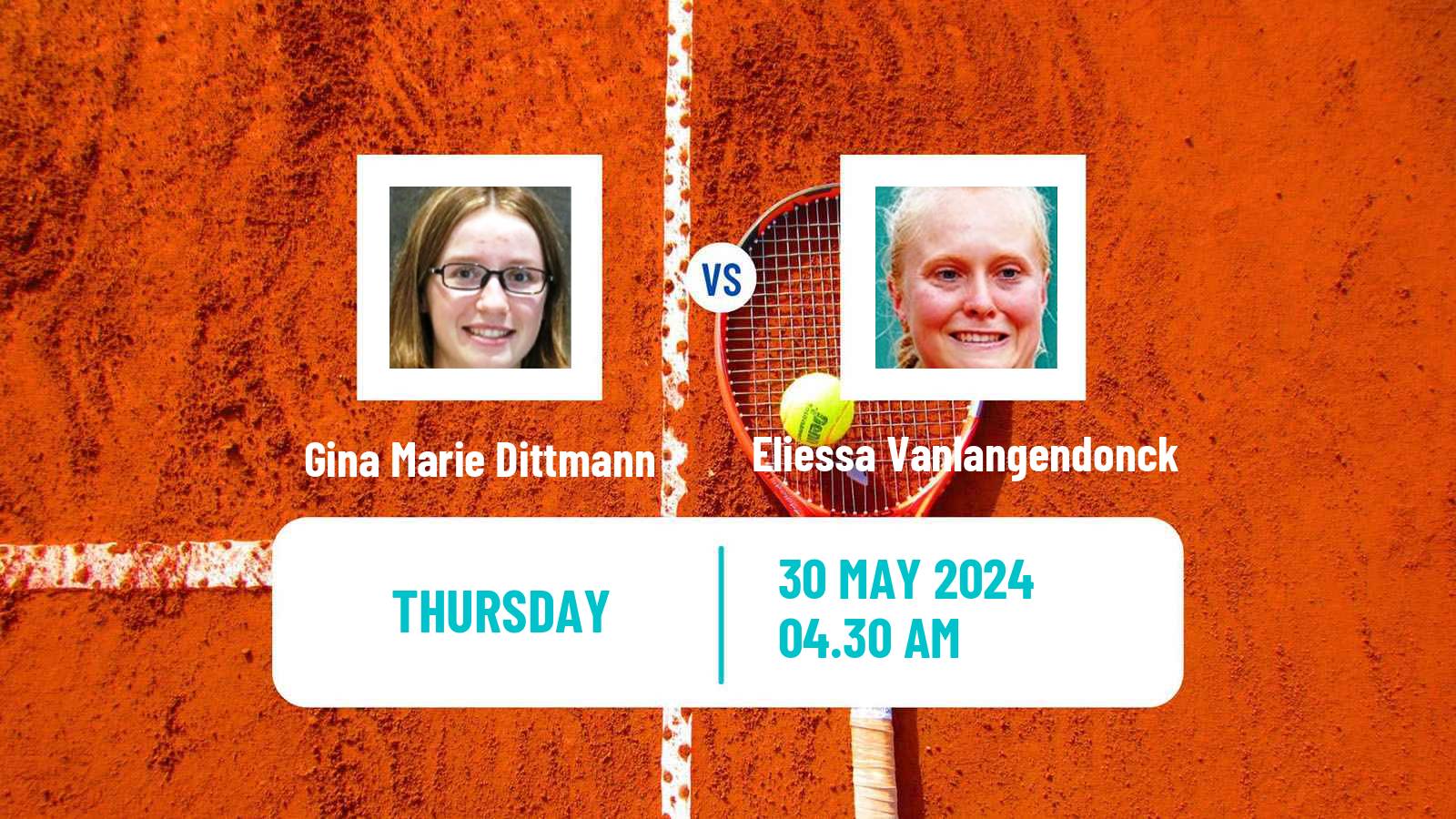 Tennis ITF W15 Monastir 20 Women Gina Marie Dittmann - Eliessa Vanlangendonck