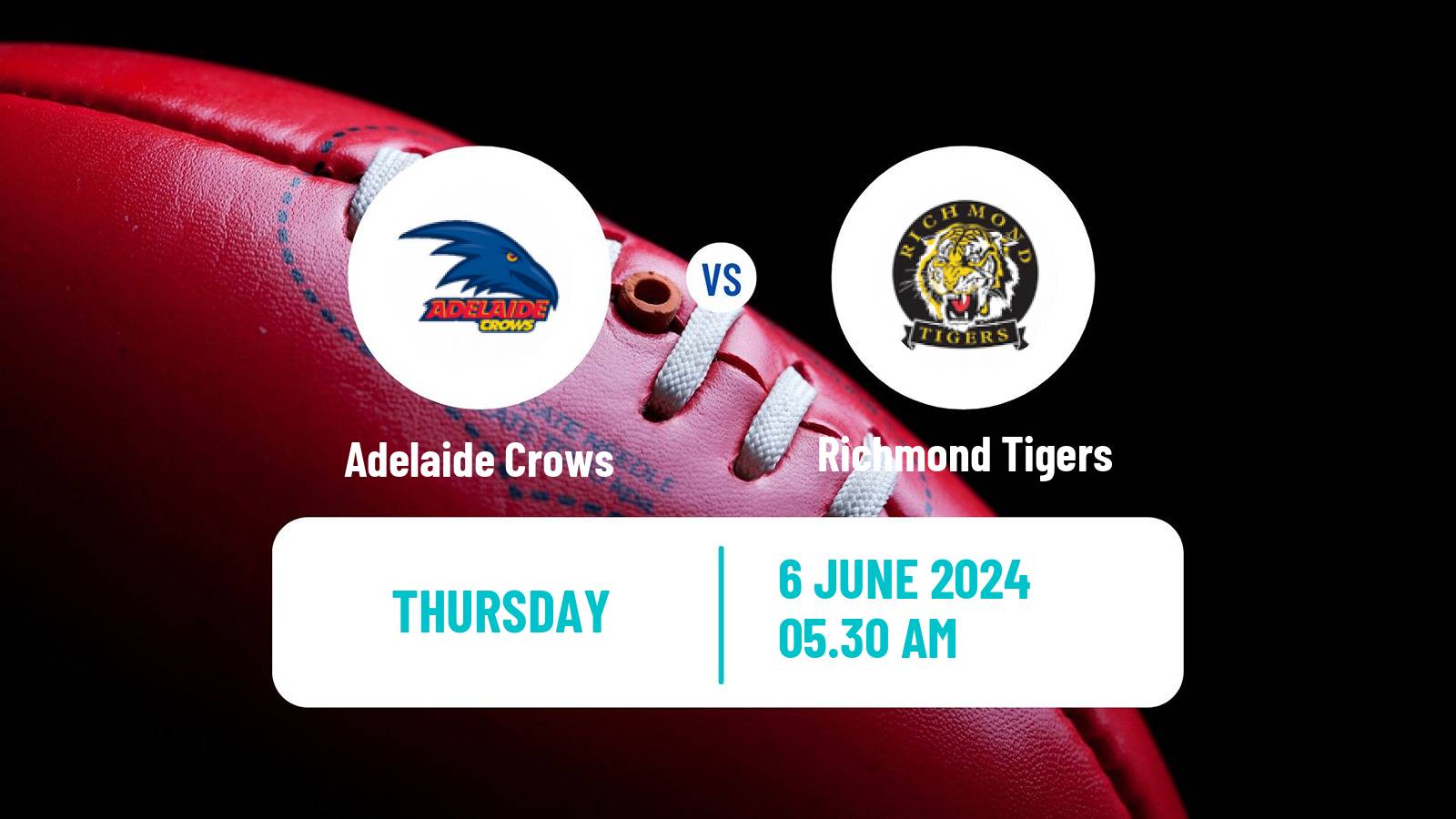 Aussie rules AFL Adelaide Crows - Richmond Tigers