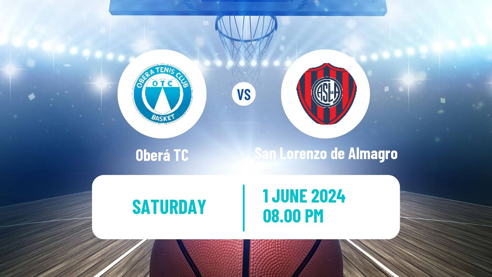Basketball Argentinian LNB Oberá TC - San Lorenzo de Almagro