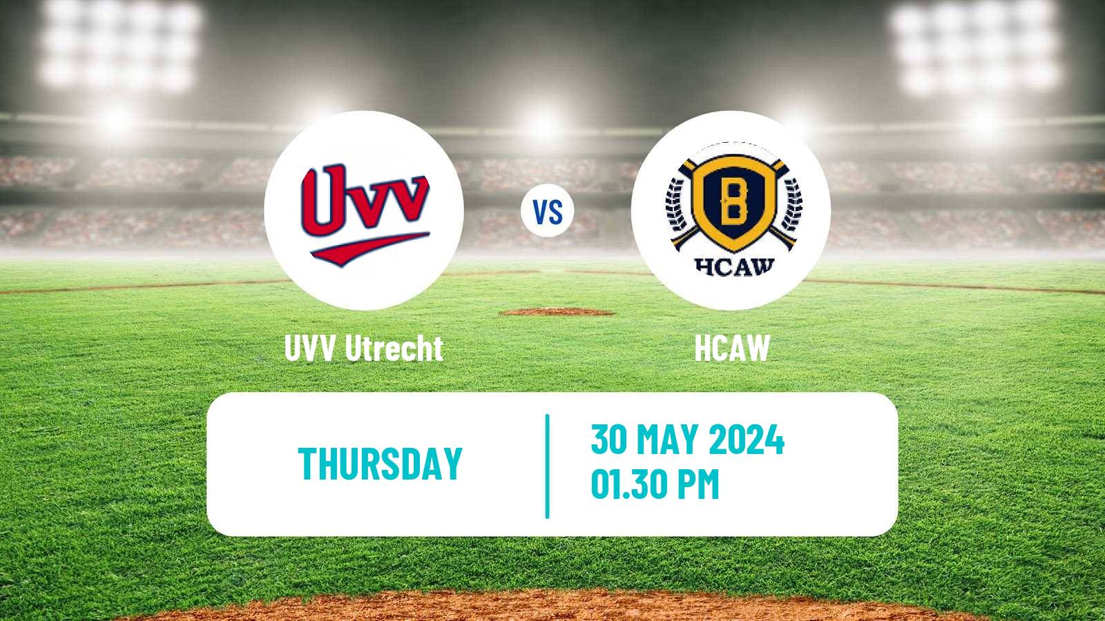 Baseball Dutch Hoofdklasse Baseball UVV Utrecht - HCAW