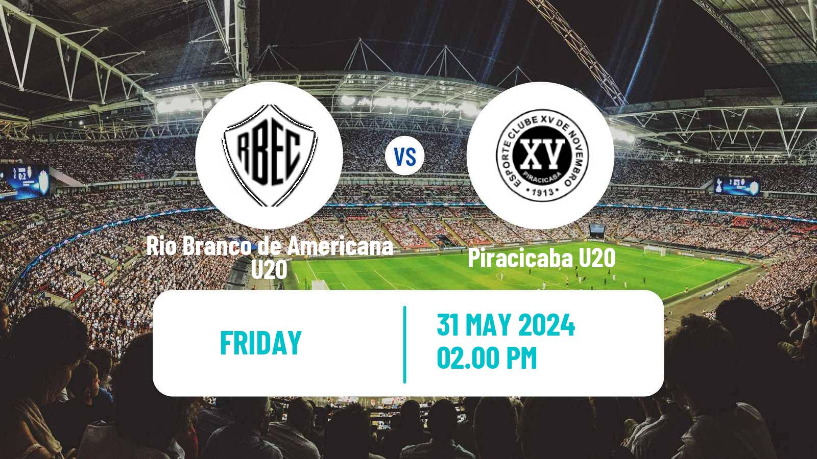 Soccer Brazilian Paulista U20 Rio Branco de Americana U20 - Piracicaba U20