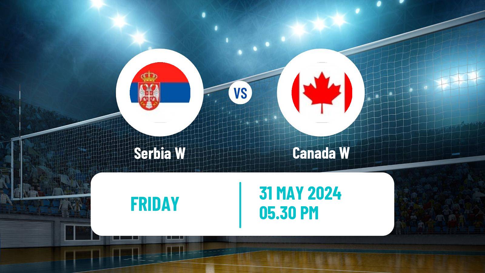 Volleyball Nations League Volleyball Women Serbia W - Canada W