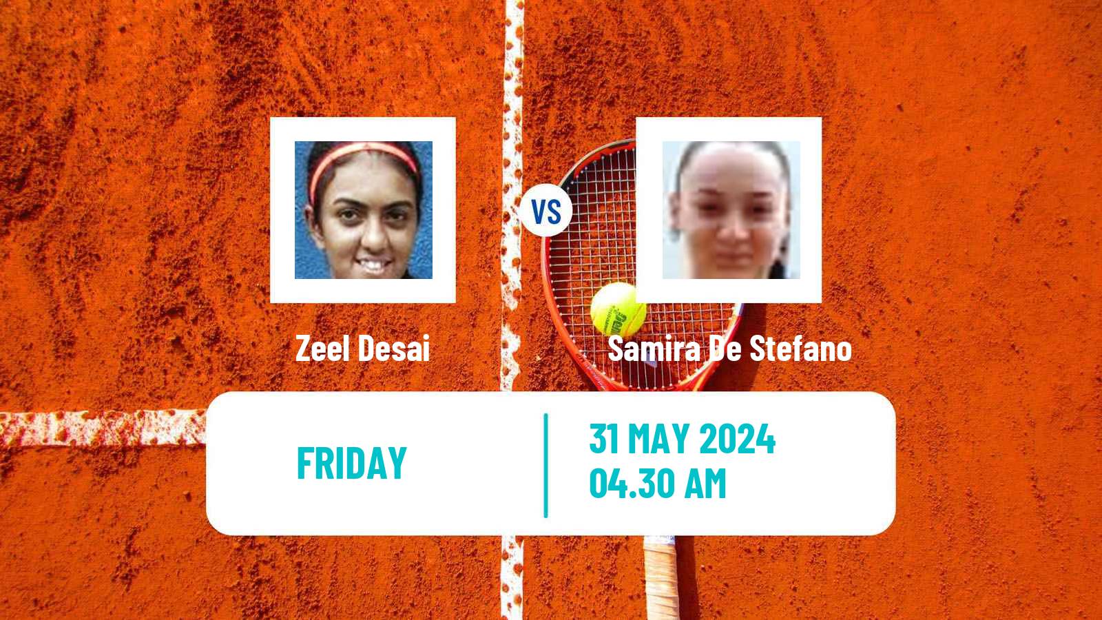 Tennis ITF W15 Monastir 20 Women Zeel Desai - Samira De Stefano
