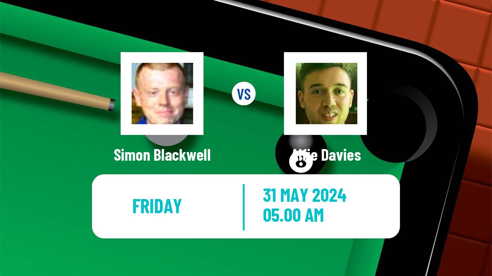 Snooker Qualifying School 2 Simon Blackwell - Alfie Davies