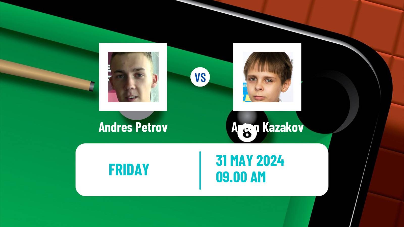 Snooker Qualifying School 2 Andres Petrov - Anton Kazakov