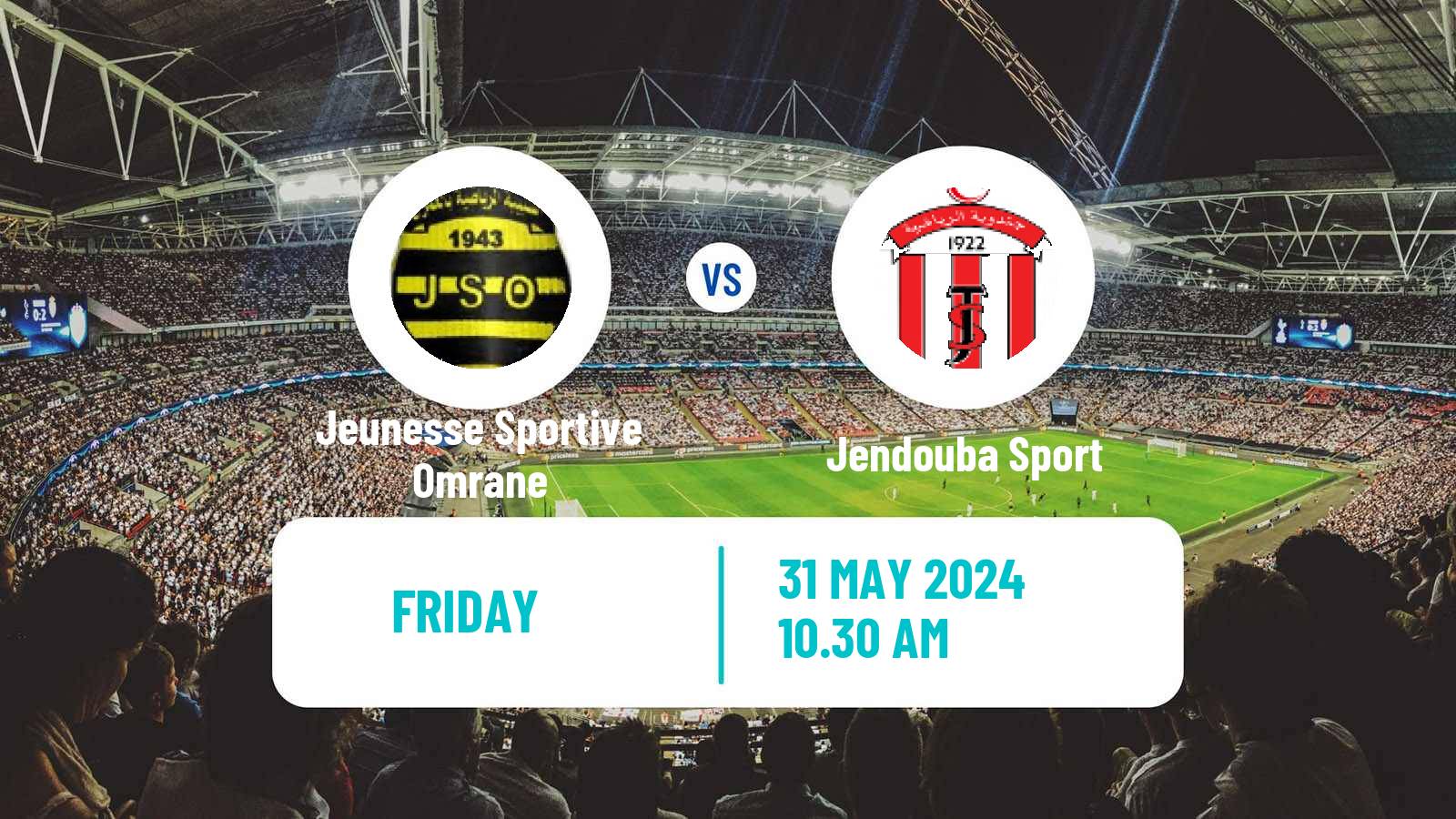 Soccer Tunisian Ligue 2 Jeunesse Sportive Omrane - Jendouba Sport