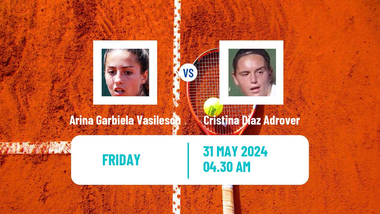 Tennis ITF W15 Galati Women Arina Garbiela Vasilescu - Cristina Diaz Adrover