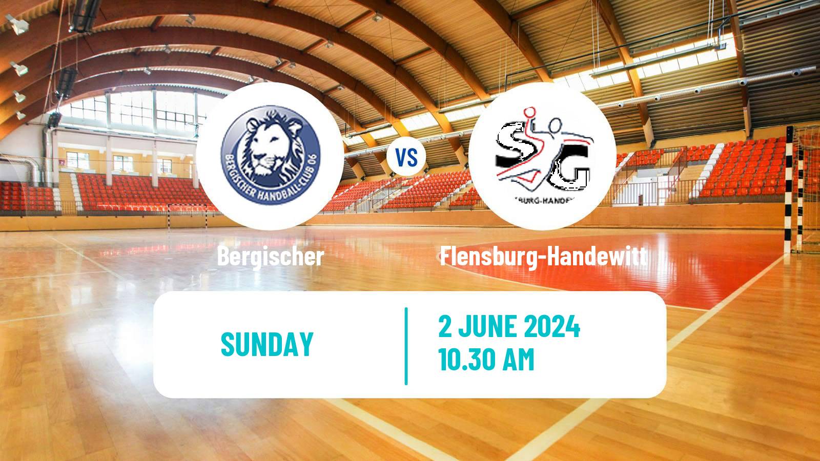 Handball German Bundesliga Handball Bergischer - Flensburg-Handewitt