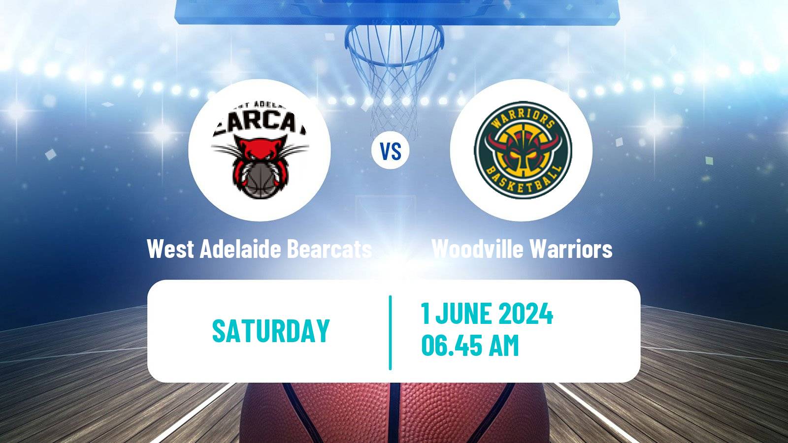 Basketball Australian NBL1 Central West Adelaide Bearcats - Woodville Warriors