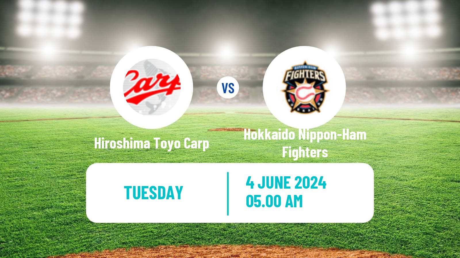 Baseball NPB Hiroshima Toyo Carp - Hokkaido Nippon-Ham Fighters