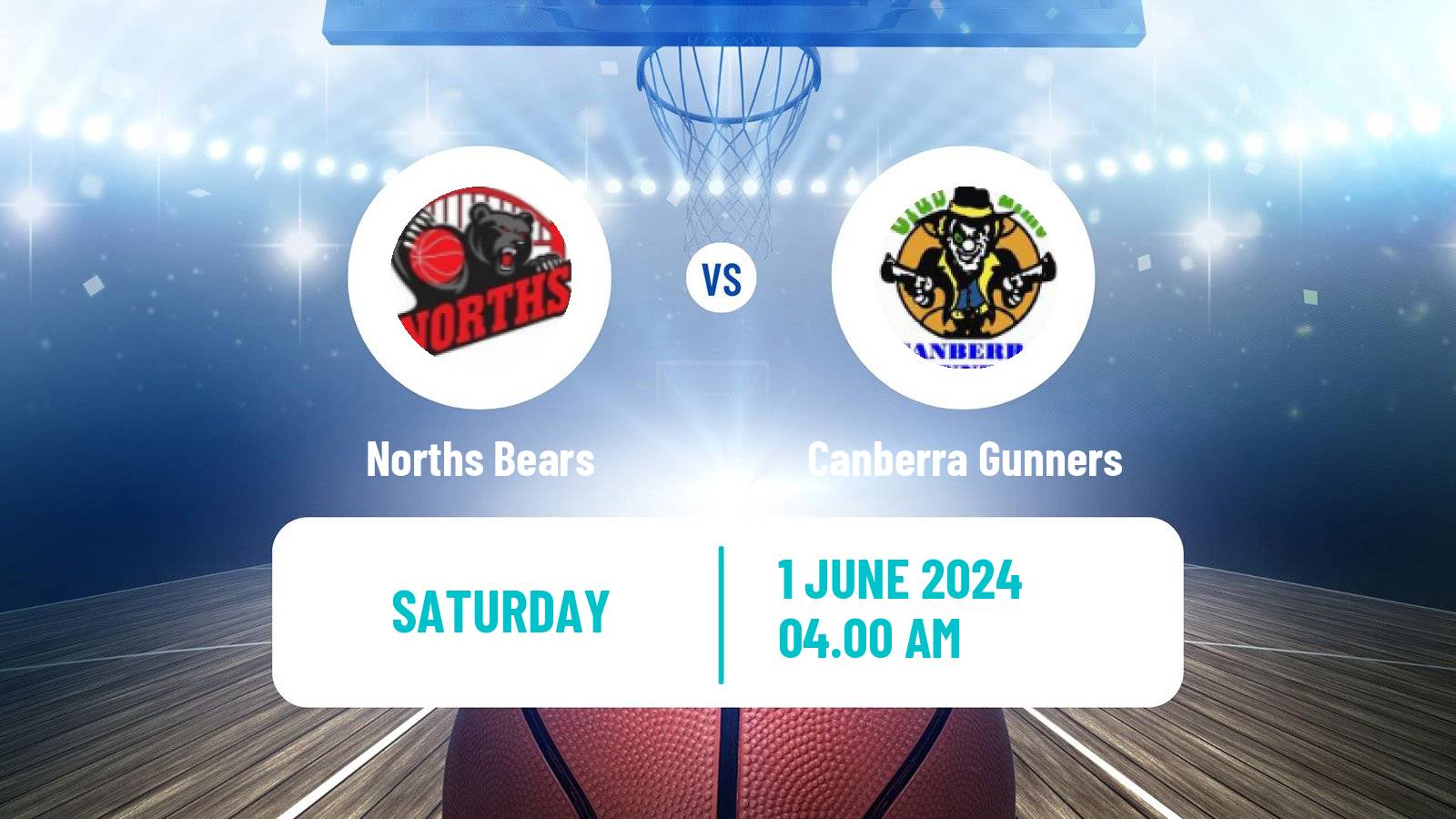 Basketball Australian NBL1 East Norths Bears - Canberra Gunners