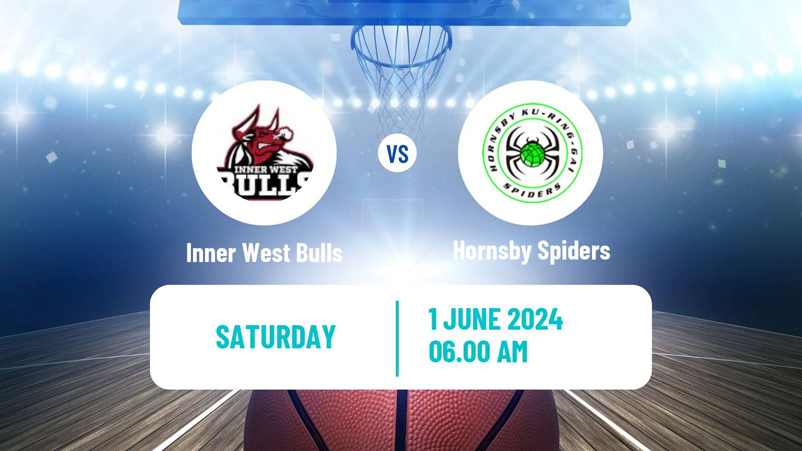 Basketball Australian NBL1 East Inner West Bulls - Hornsby Spiders