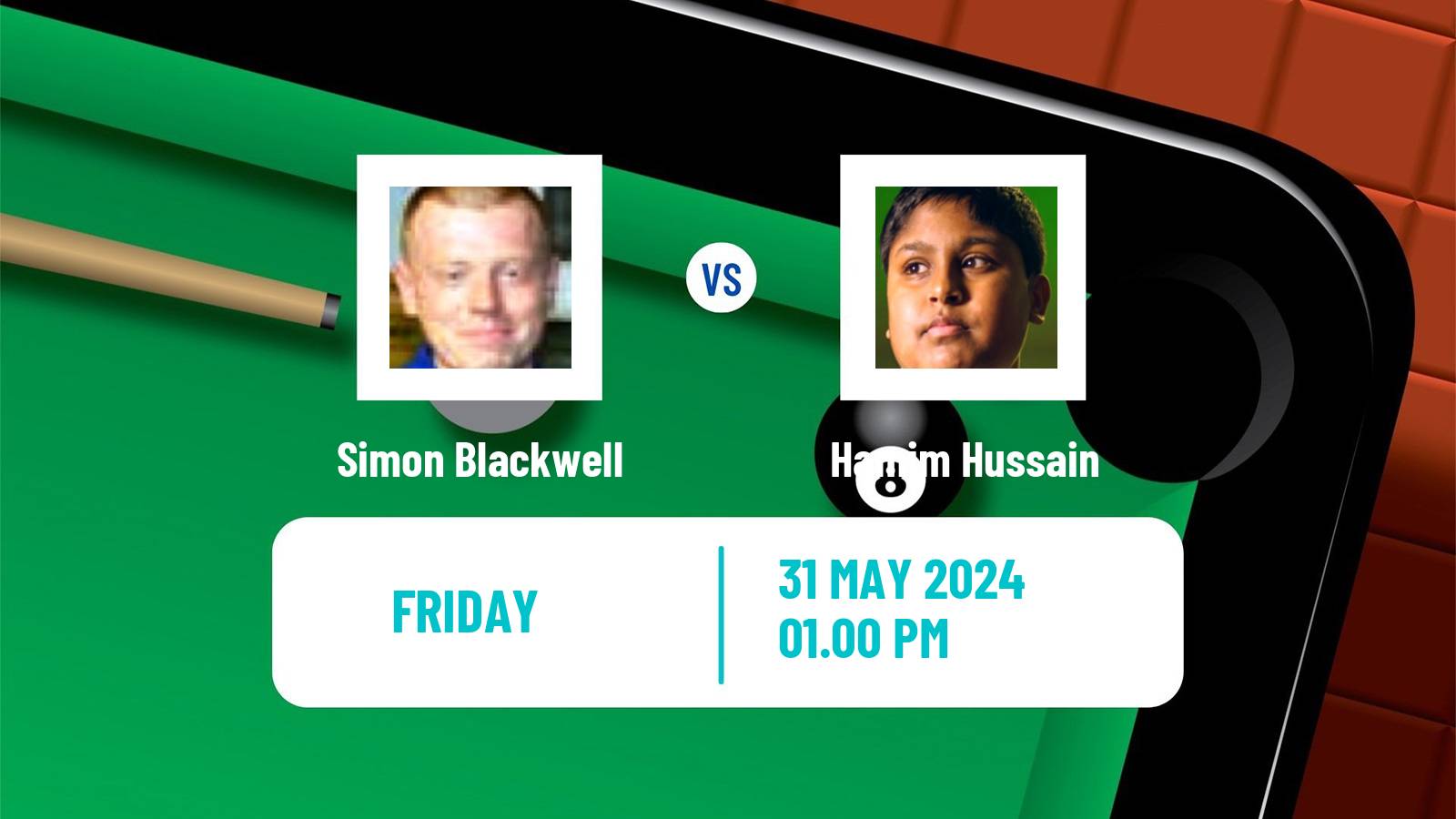 Snooker Qualifying School 2 Simon Blackwell - Hamim Hussain