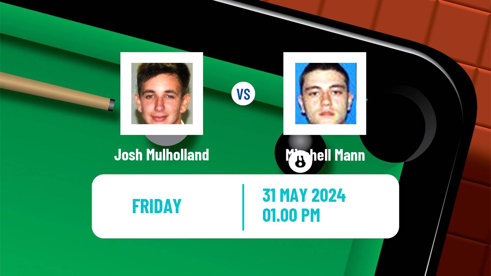 Snooker Qualifying School 2 Josh Mulholland - Mitchell Mann