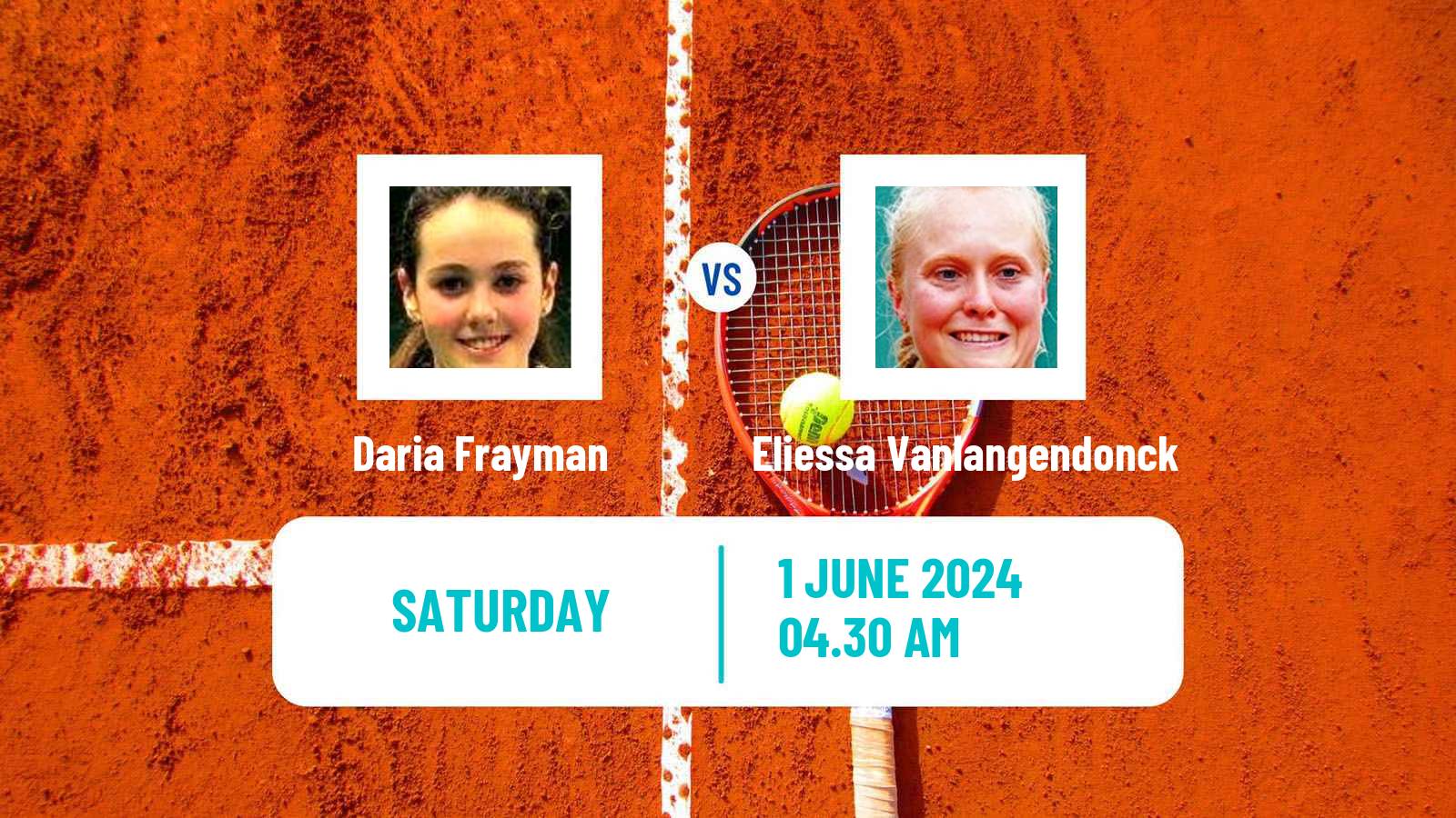 Tennis ITF W15 Monastir 20 Women Daria Frayman - Eliessa Vanlangendonck