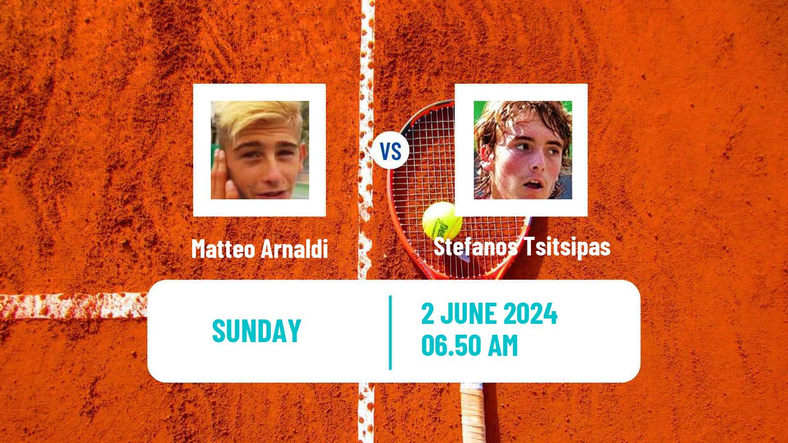 Tennis ATP Roland Garros Matteo Arnaldi - Stefanos Tsitsipas