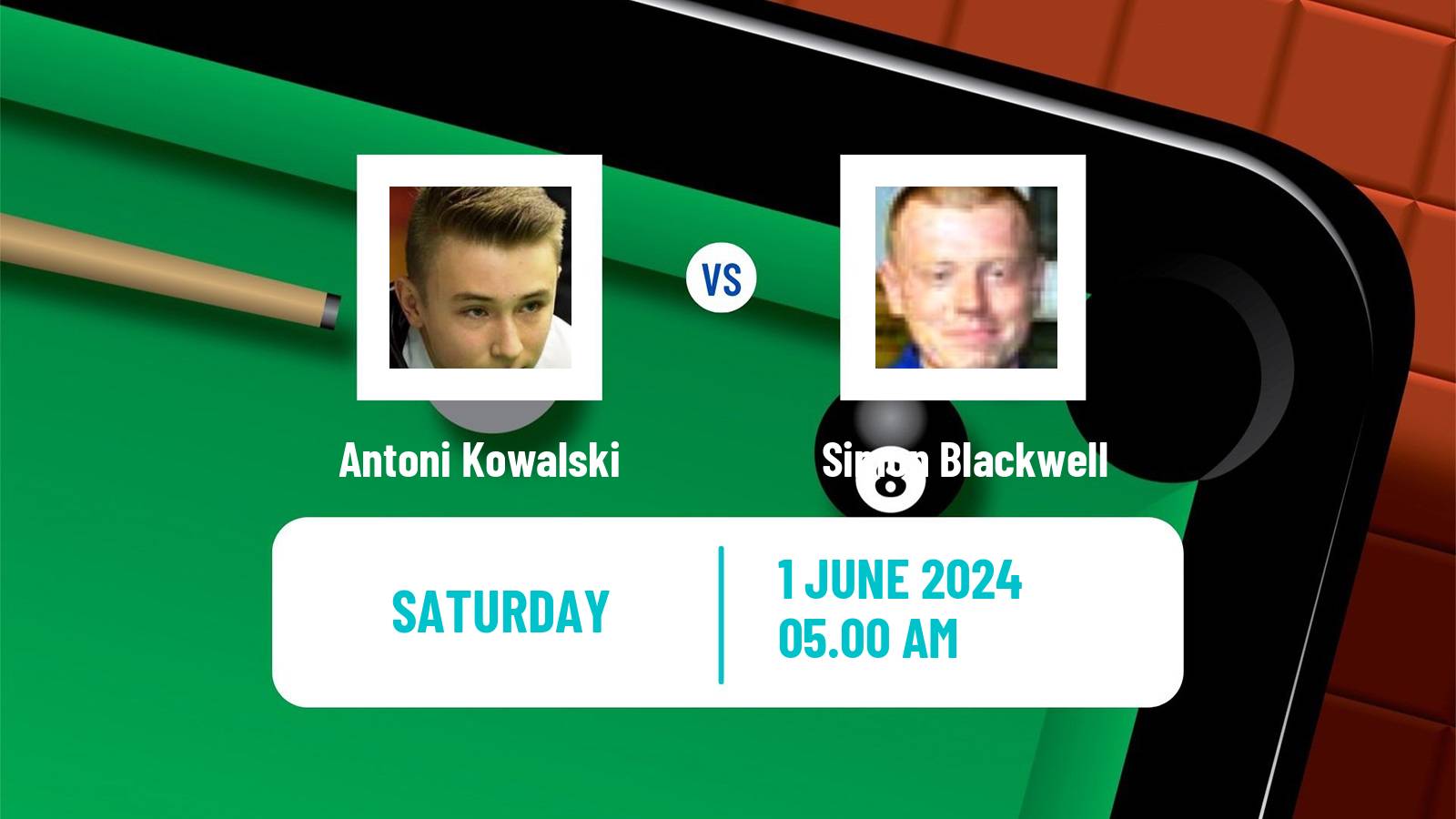 Snooker Qualifying School 2 Antoni Kowalski - Simon Blackwell