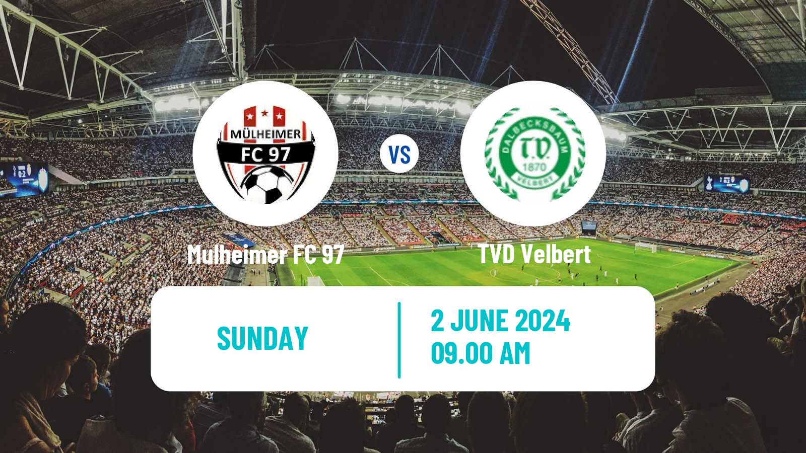 Soccer German Oberliga Niederrhein Mulheimer FC 97 - TVD Velbert