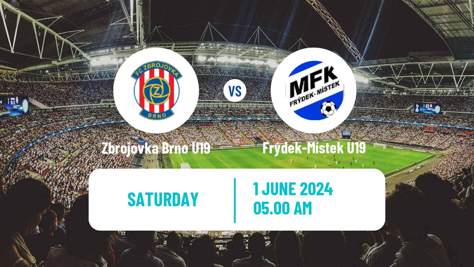Soccer Czech U19 League Zbrojovka Brno U19 - Frýdek-Místek U19