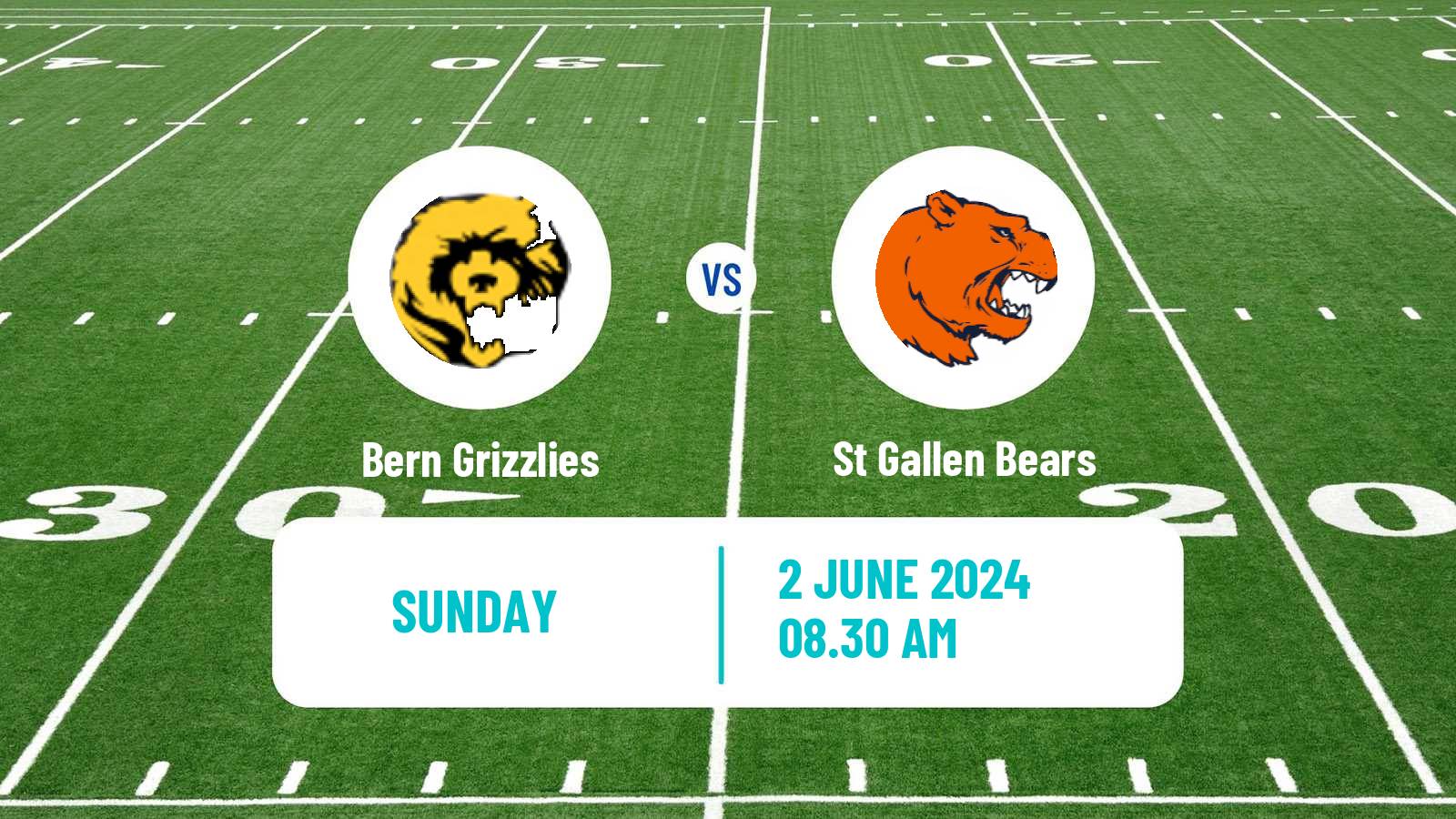 American football Swiss NLA American Football Bern Grizzlies - St Gallen Bears