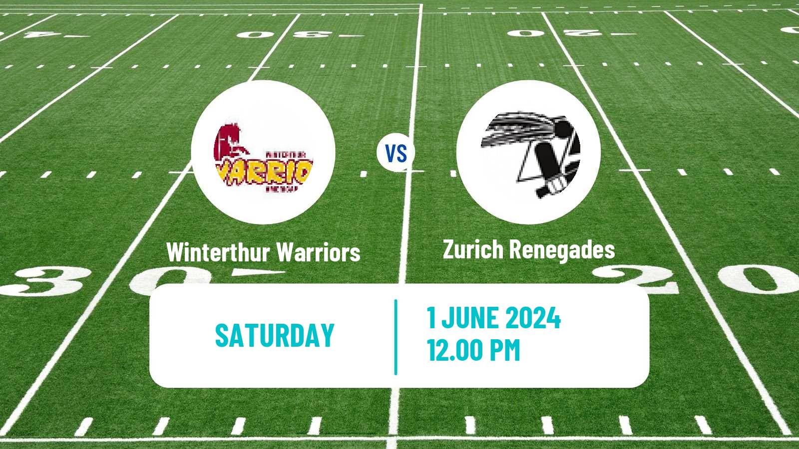 American football Swiss NLA American Football Winterthur Warriors - Zurich Renegades