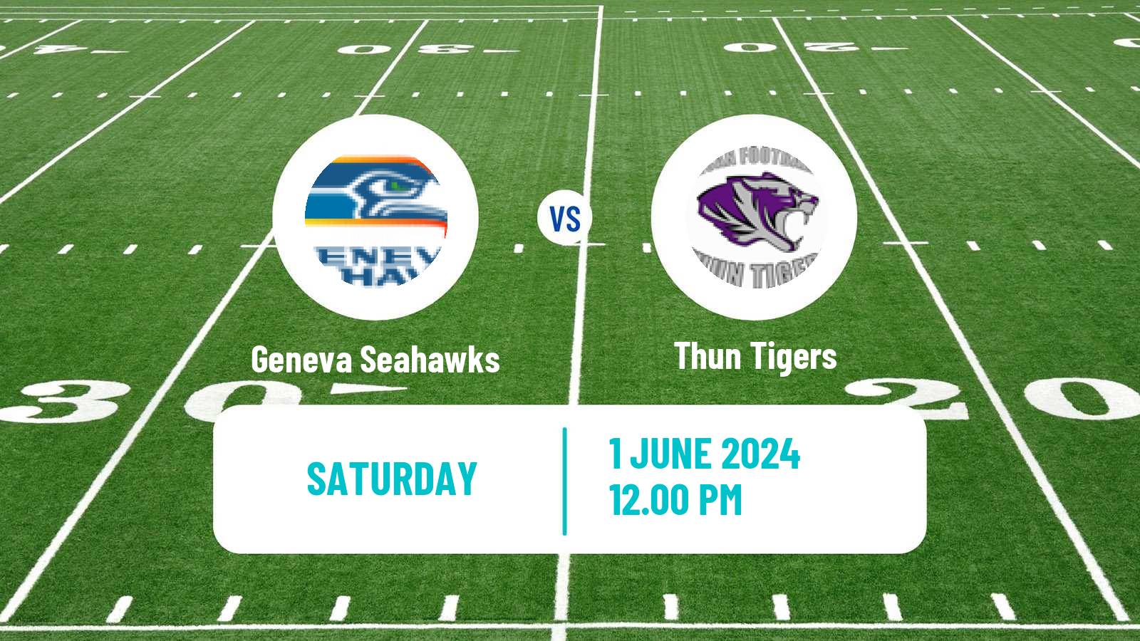 American football Swiss NLA American Football Geneva Seahawks - Thun Tigers