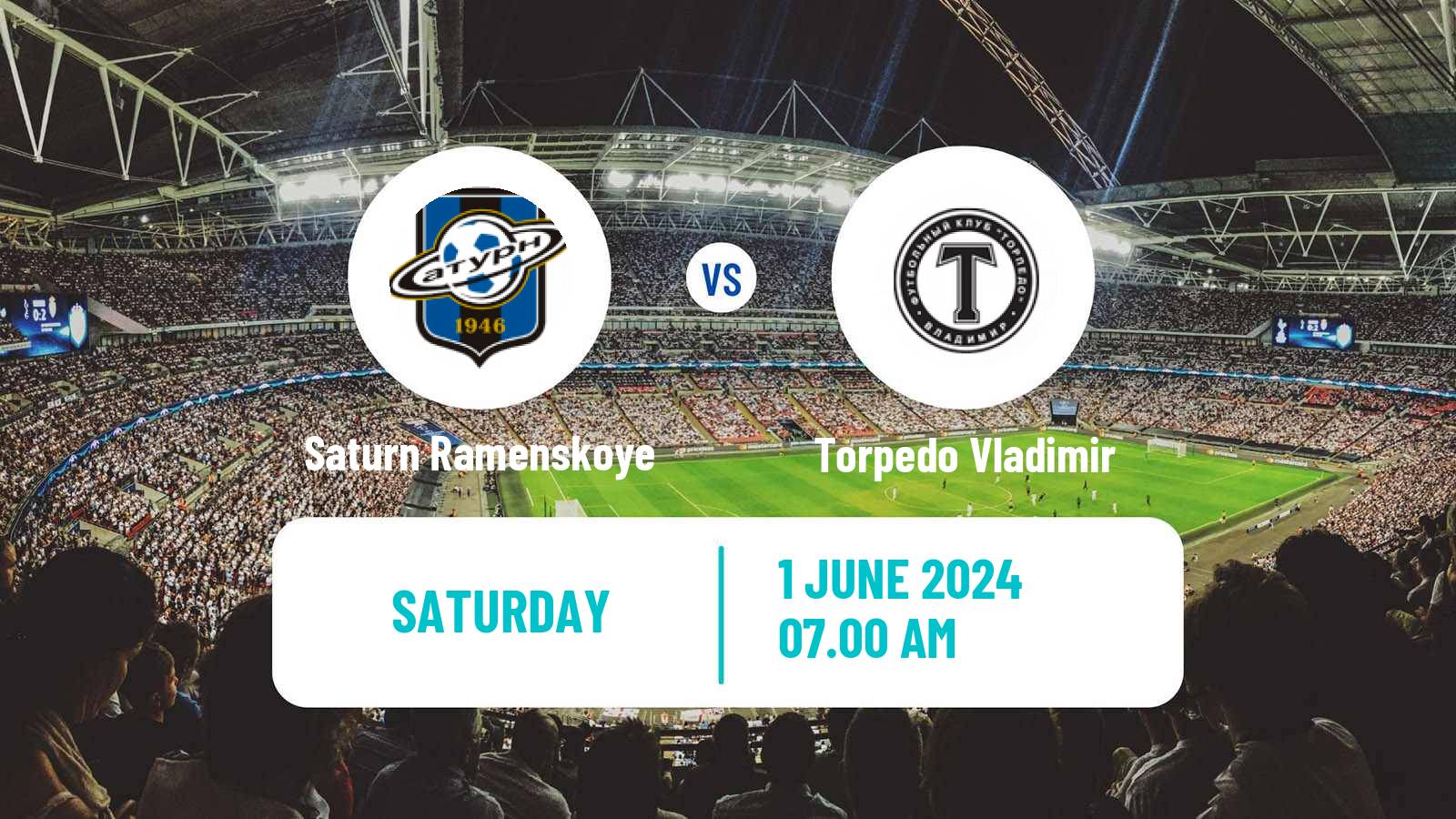 Soccer FNL 2 Division B Group 2 Saturn Ramenskoye - Torpedo Vladimir