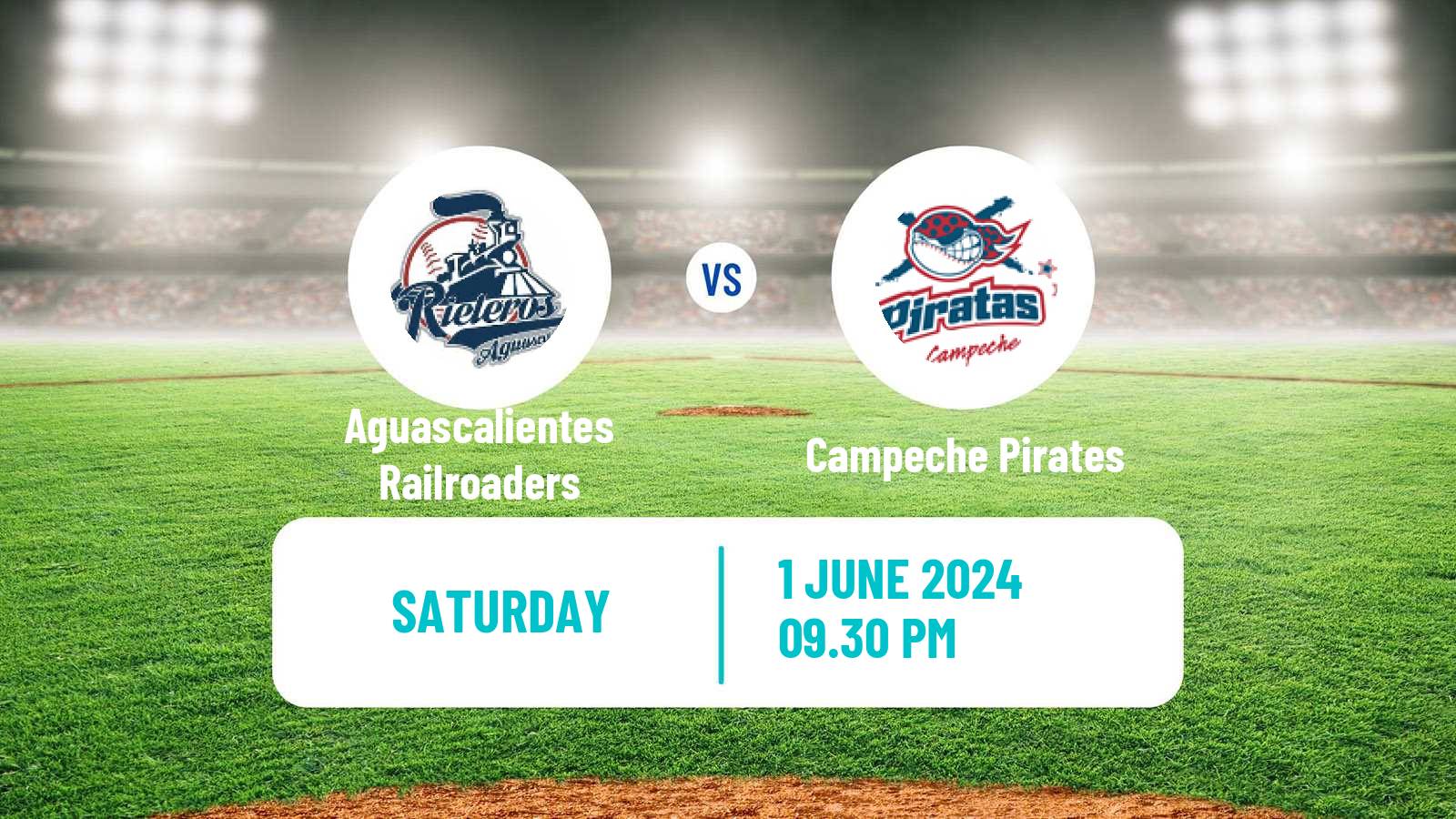 Baseball LMB Aguascalientes Railroaders - Campeche Pirates