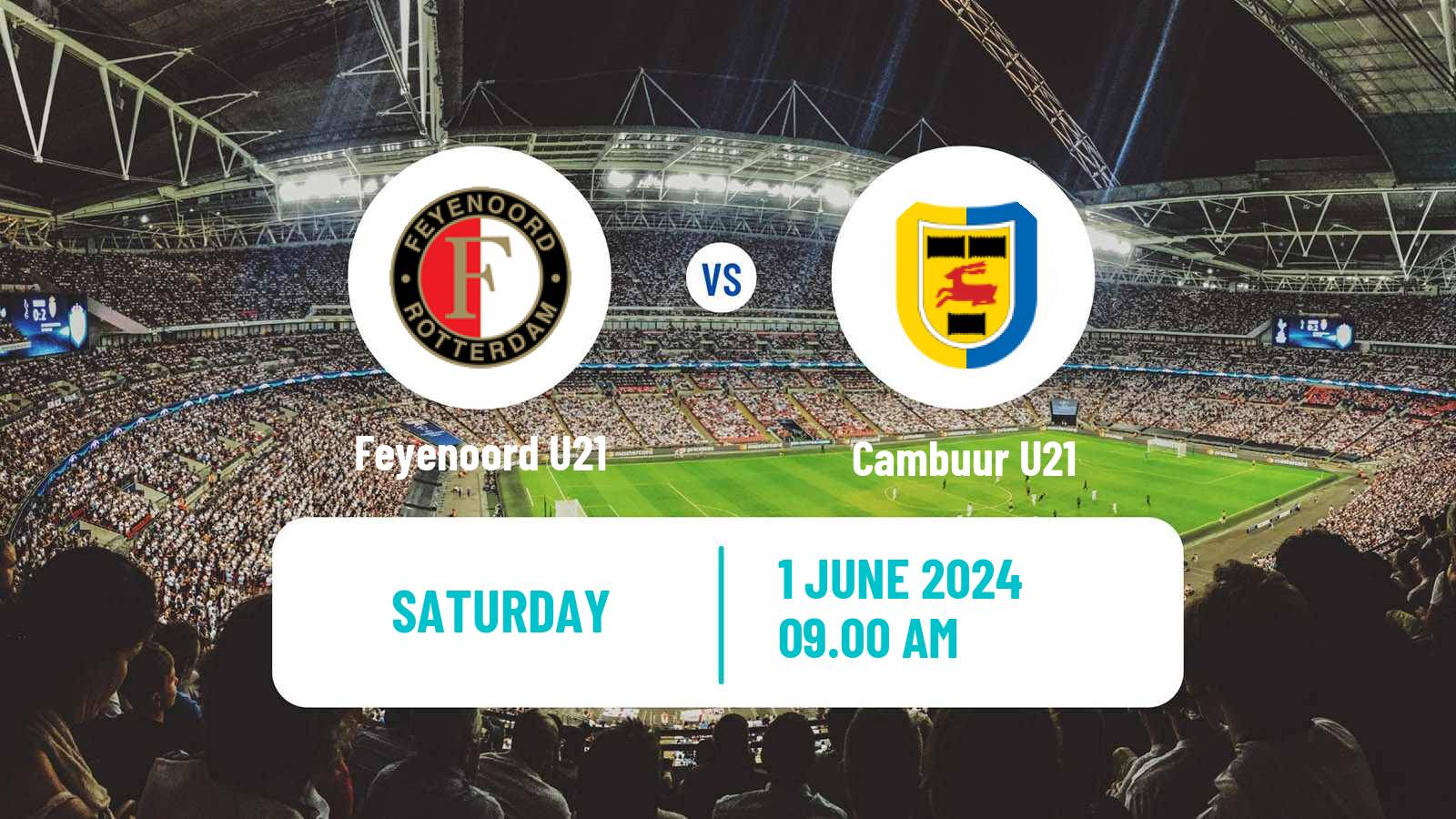 Soccer Dutch Divisie 1 U21 Feyenoord U21 - Cambuur U21