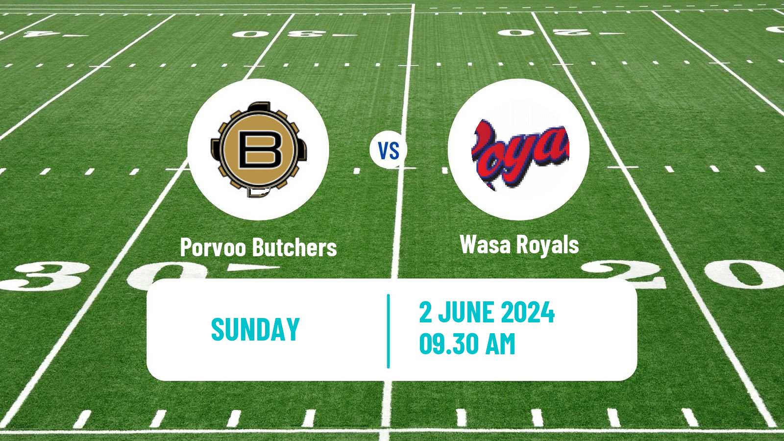 American football Finnish Vaahteraliiga Porvoo Butchers - Wasa Royals