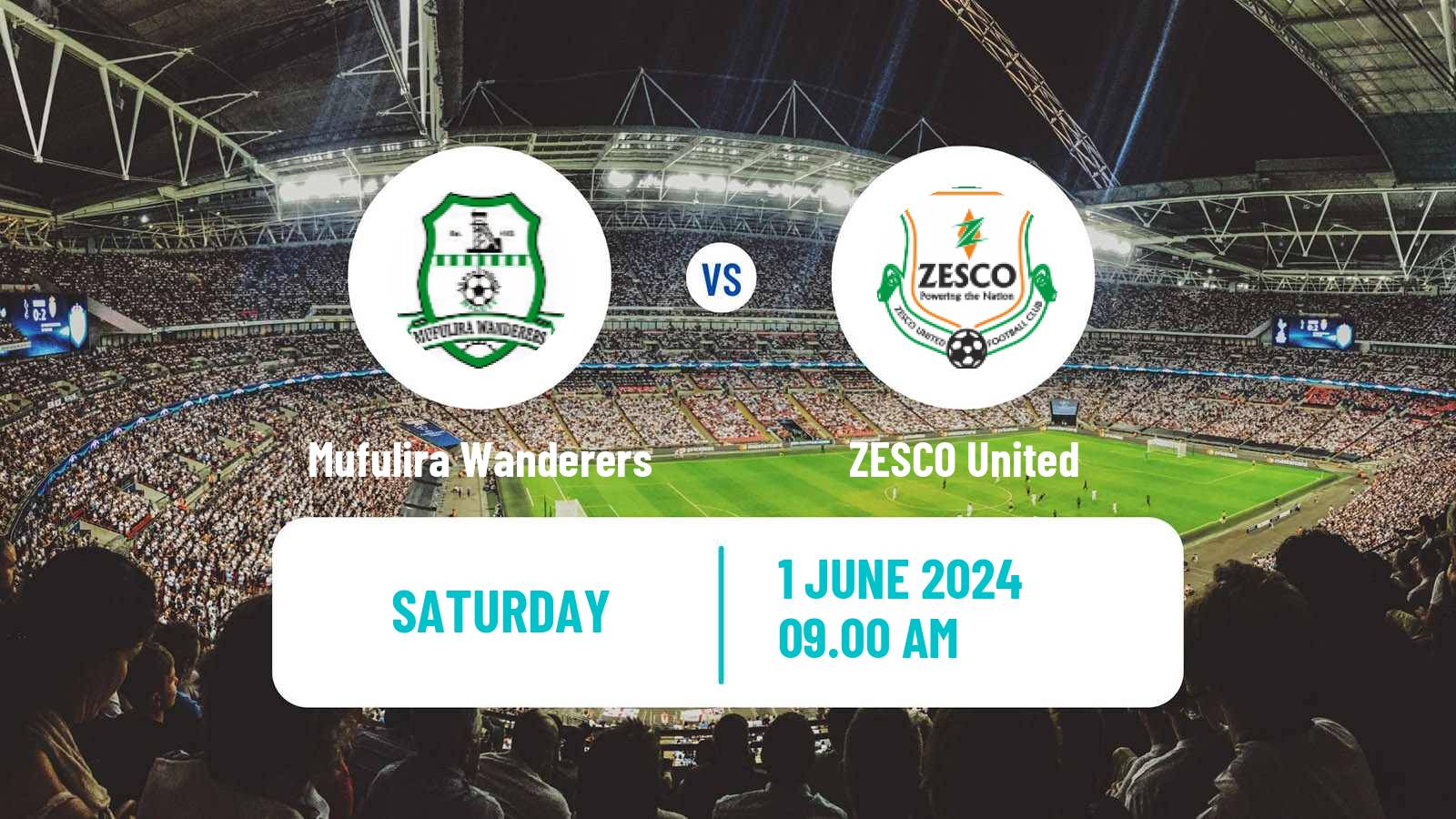 Soccer Zambian Premier League Mufulira Wanderers - ZESCO United