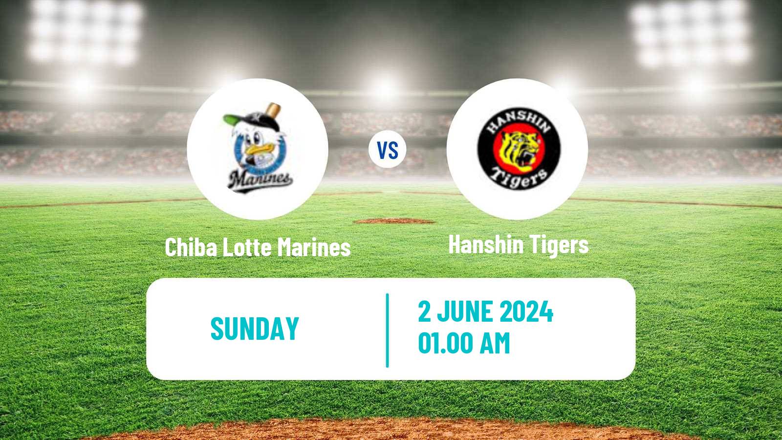 Baseball NPB Chiba Lotte Marines - Hanshin Tigers