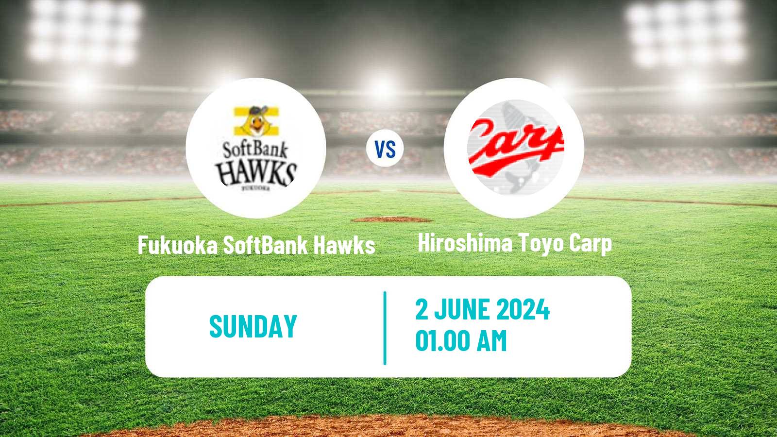 Baseball NPB Fukuoka SoftBank Hawks - Hiroshima Toyo Carp