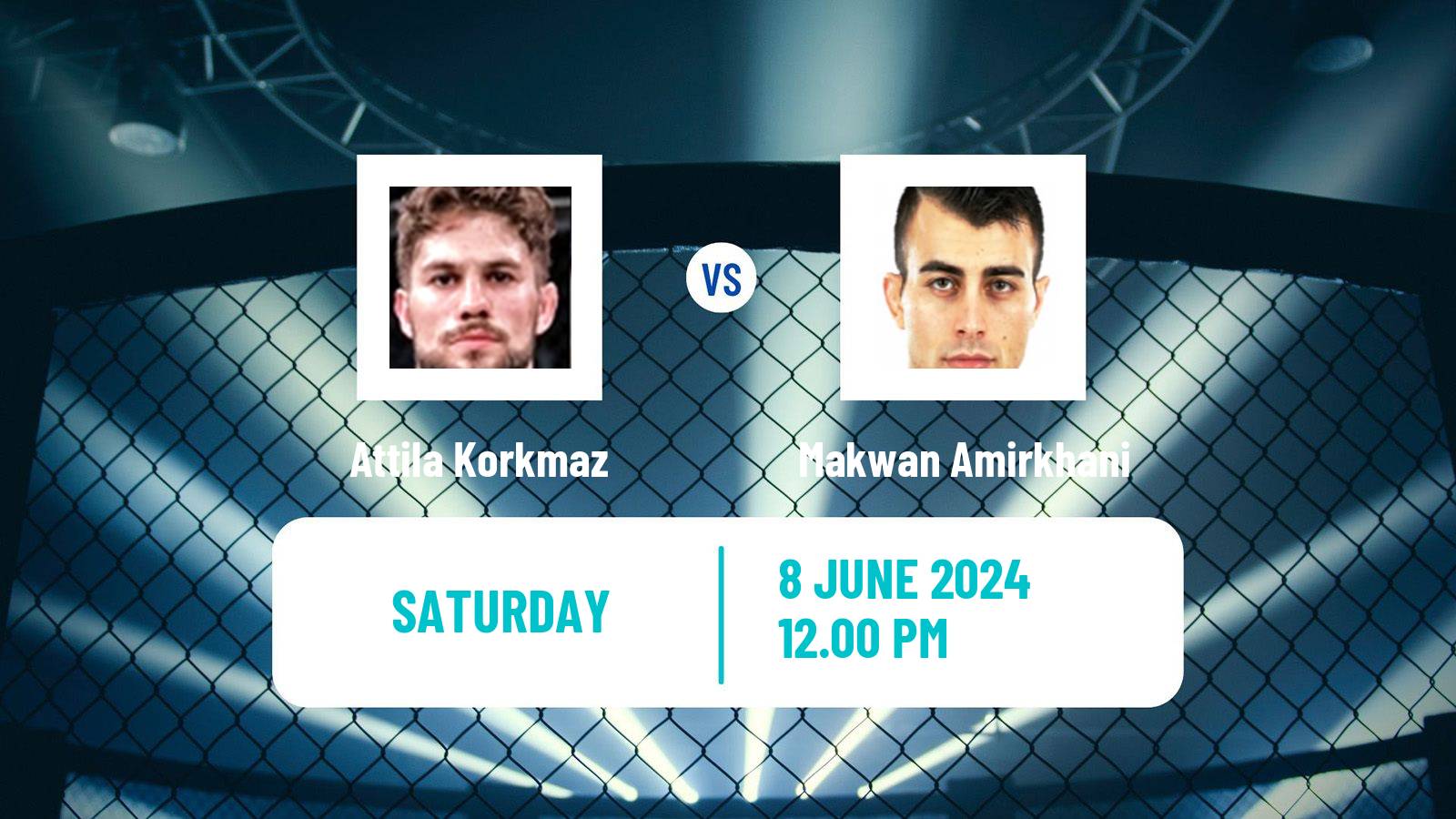 MMA Lightweight Tipsport Gamechanger Men Attila Korkmaz - Makwan Amirkhani