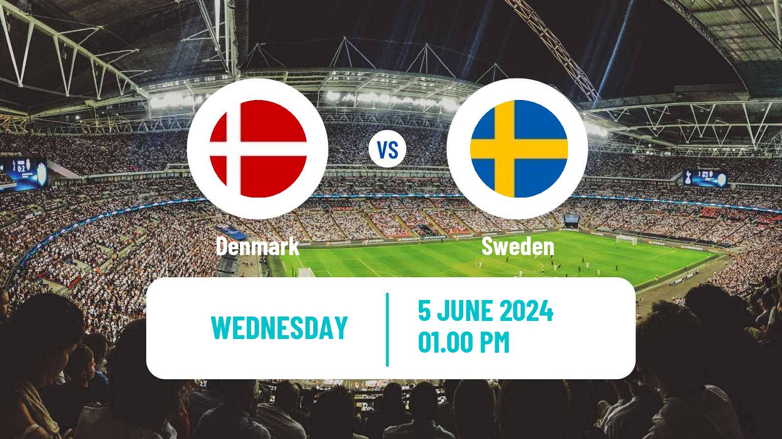 Soccer Friendly Denmark - Sweden