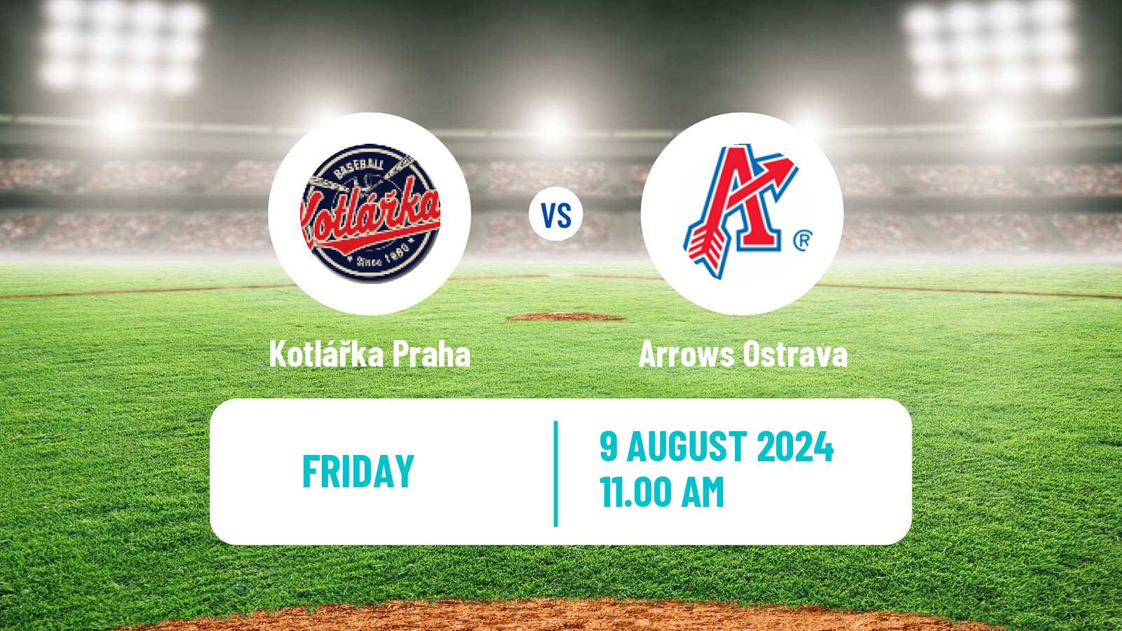 Baseball Czech Extraliga Baseball Kotlářka Praha - Arrows Ostrava