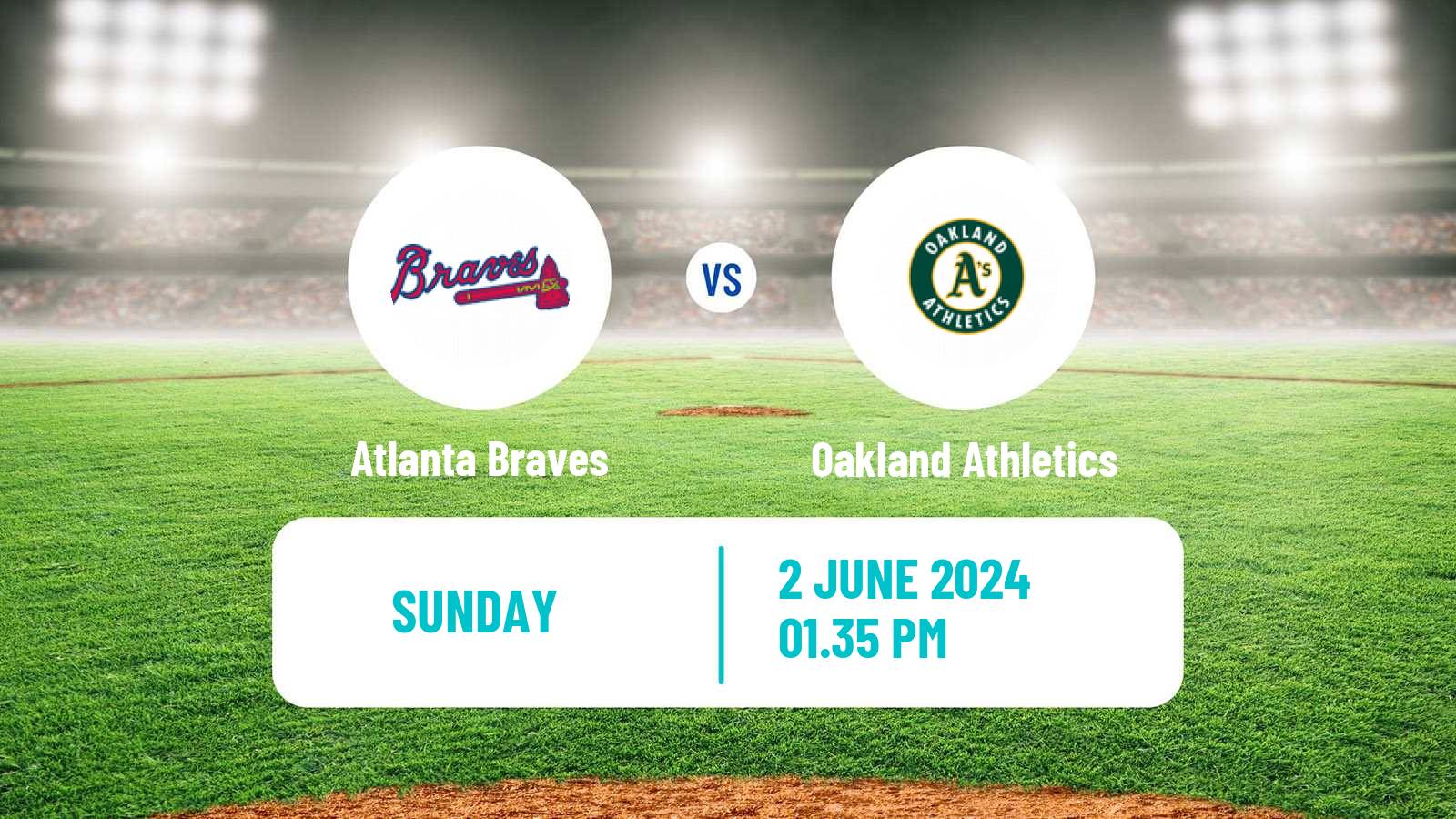 Baseball MLB Atlanta Braves - Oakland Athletics