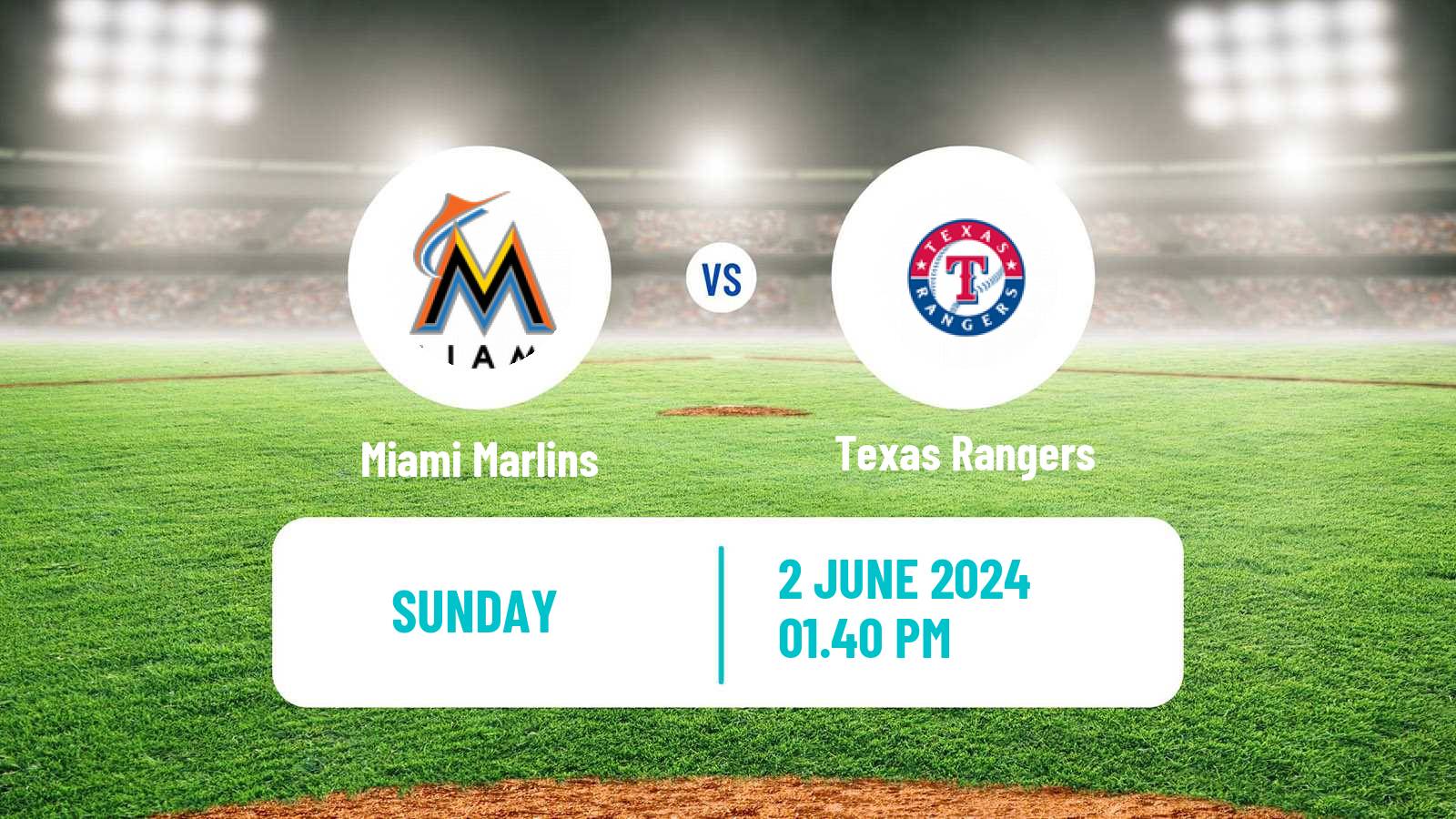 Baseball MLB Miami Marlins - Texas Rangers